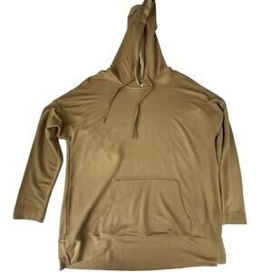 J.Jill Hooded Sweatshirt Hoodie Cotton/Viscose Olive Green Size M Stretch